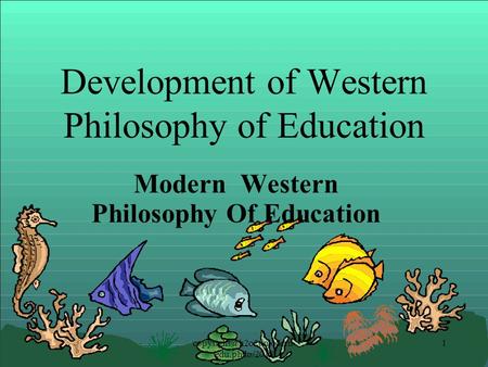 Development of Western Philosophy of Education