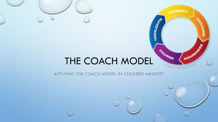 THE COACH MODEL APPLYING THE COACH MODEL IN CHILDREN MINISTRY.