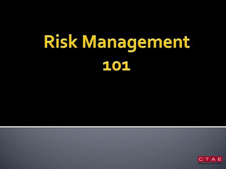  The forecasting and evaluation of financial risks  Identification of procedures to avoid or minimize their impact. Goals: ▪ Avoid or minimize losses.