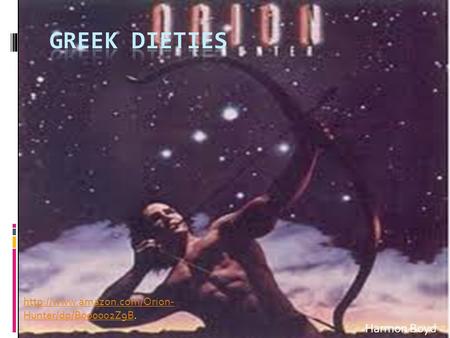 Greek Dieties Harmon Boyd