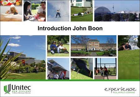 1 Introduction John Boon. John Boon Associate Professor at Unitec Institute of Technology New Zealand M.B.A. - Master of Business Administration Auckland.