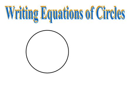 We will only look at Circles and Parabolas this year.