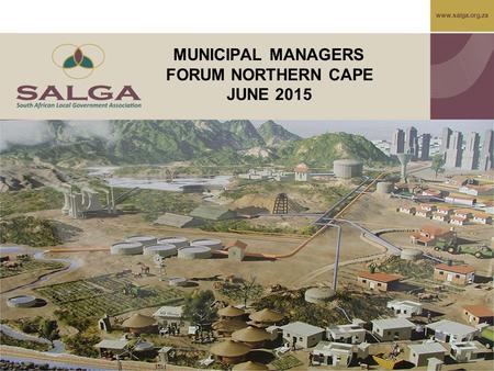 Www.salga.org.za MUNICIPAL MANAGERS FORUM NORTHERN CAPE JUNE 2015.