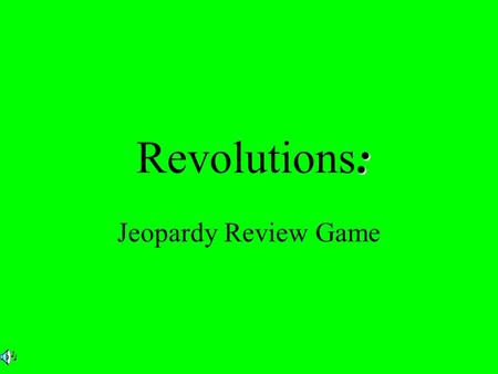 : Revolutions: Jeopardy Review Game. $2 $5 $10 $20 $1 $2 $5 $10 $20 $1 $2 $5 $10 $20 $1 $2 $5 $10 $20 $1 $2 $5 $10 $20 $1 Latin America Europe Italian.