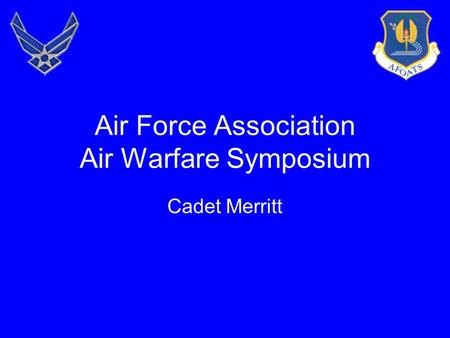 Air Force Association Air Warfare Symposium Cadet Merritt.