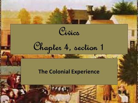 Civics Chapter 4, section 1