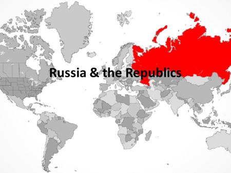 Russia & the Republics. Russia & the Republics Human Geography.