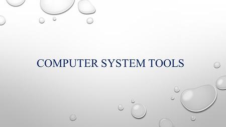 COMPUTER SYSTEM TOOLS. SCANDISK MICROSOFT UTILITY PURCHASED FROM NORTON, WHICH IS NOW SYMANTEC; INCLUDED WITH MS-DOS 6.2 AND ON AS WELL AS ALL VERSIONS.