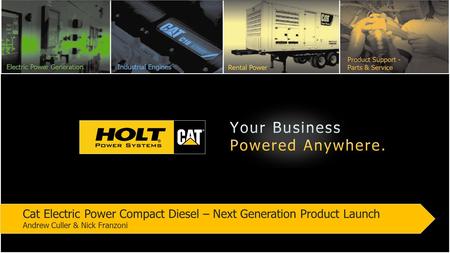 Cat Electric Power Compact Diesel – Next Generation Product Launch