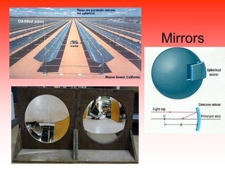 Mirrors. Mirrors and Images (p 276) Light travels in straight lines, this is the reason shadows and images are produced (p 277) Real images are images.