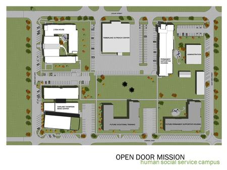 OPEN DOOR MISSION human social service campus. OPEN DOOR MISSION human social service campus Project Overview: Located north of downtown Omaha and serves.