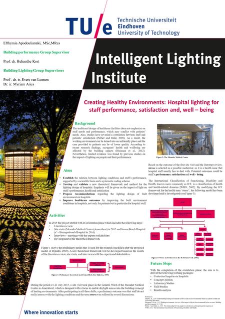 Creating Healthy Environments: Hospital lighting for staff performance, satisfaction and, well – being Background Based on the outcome of the first site.