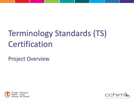 Terminology Standards (TS) Certification Project Overview.