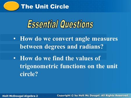 How do we convert angle measures between degrees and radians?