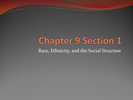 Race, Ethnicity, and the Social Structure. Race Race is often thought of as the sorting of humankind into biologically distinct groups based on observable.