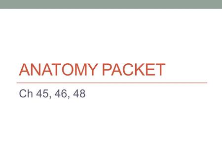 ANATOMY PACKET Ch 45, 46, 48. Skeletal System p. 911 How many bones in the human skeleton? 2 major divisions of system Which bones belong to each subsystem?