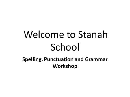 Welcome to Stanah School