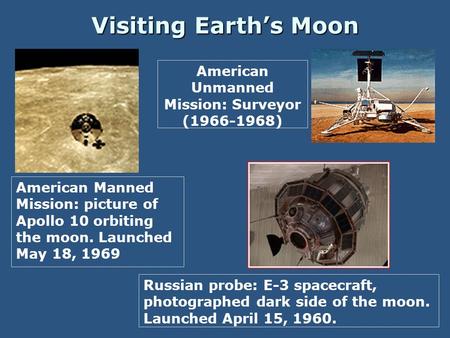 American Unmanned Mission: Surveyor ( )