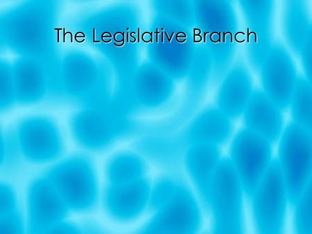 The Legislative Branch. Why was Congress created?  The Founding Fathers believed that the bulk of the power that would be exercised by the national government.