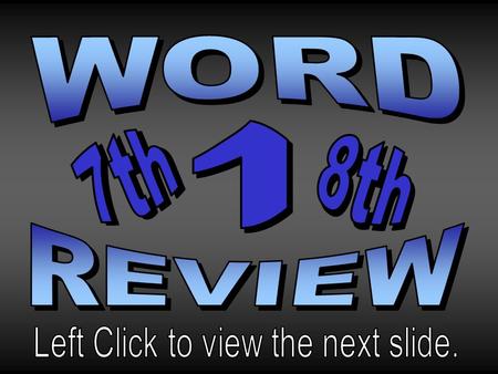 Read, Read, Read, Read, Read!! The following presentation is a review over important icons and commands in the Microsoft Word program. They are important.