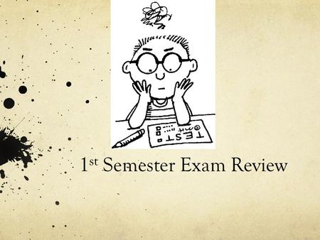 1 st Semester Exam Review. I. Credibility & Bias Credibility- Capable of being believed. Worthy of belief. Confidence. (Watch for Bias) CRAPP - Current,