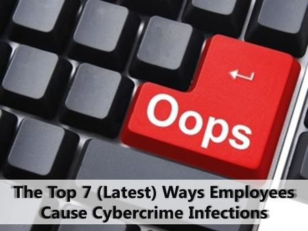 The Top 7 (Latest) Ways Employees Cause Cybercrime Infections.