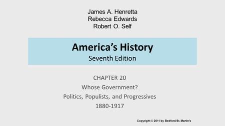 America’s History Seventh Edition