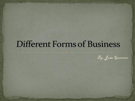 By. Juan Guerrero. Stock - The ownership of corporation is share. Intermediary – A business that goes between moving goods from producer to consumer.