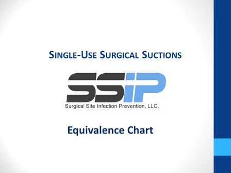 S INGLE -U SE S URGICAL S UCTIONS Equivalence Chart.