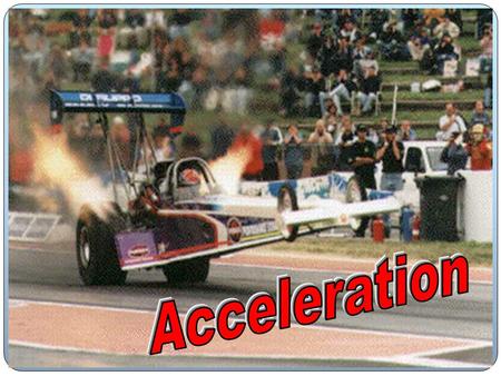 What does it mean to accelerate anyway?? TO ACCELERATE YOU MUST CHANGE YOUR VELOCITY!! VELOCITY CHANGES IF…. 1. Increase Speed 2. Decrease Speed 3. Change.