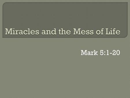 Mark 5:1-20. We are a community that:  points people to a deep, personal relationship with Jesus,  embraces a Rule of Life (Way of Life), and  bridges.