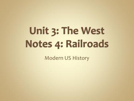 Modern US History. Use the Venn diagram to show how Pictures of Nature and Railroads were used to show different beliefs about America’s western frontier.