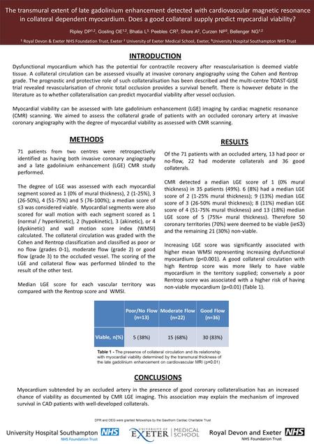 The transmural extent of late gadolinium enhancement detected with cardiovascular magnetic resonance in collateral dependent myocardium. Does a good collateral.