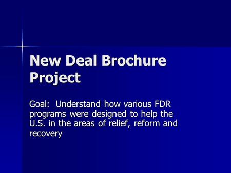 New Deal Brochure Project