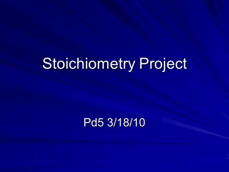 Stoichiometry Project Pd5 3/18/10. Problem If 4.1 grams of Cr is heated with 9.3 grams of Cl 2, what mass of CrCl 3 will be produced? next.