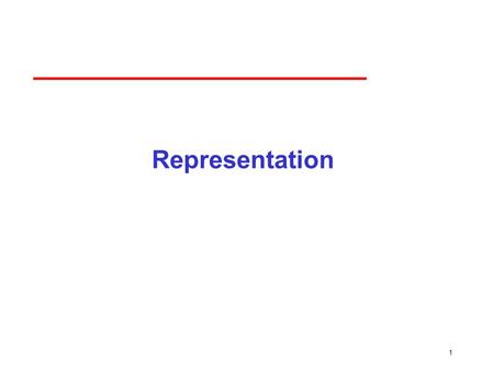 1 Representation. 2 Objectives Introduce concepts such as dimension and basis Introduce coordinate systems for representing vectors spaces and frames.