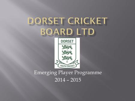 Emerging Player Programme 2014 – 2015. District Programme South-East-North-West County Age Group Squads U10 – U17 E.P.P. Technica l Tactical Physical.