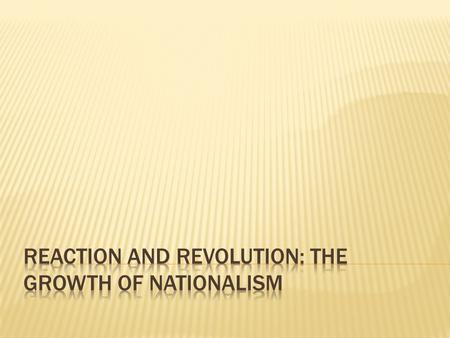  After Napoleon’s reign ended, Great European powers moved to restore much of the old order  To arrange a final peace settlement between Britain, Austria,