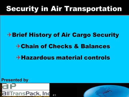 Security in Air Transportation