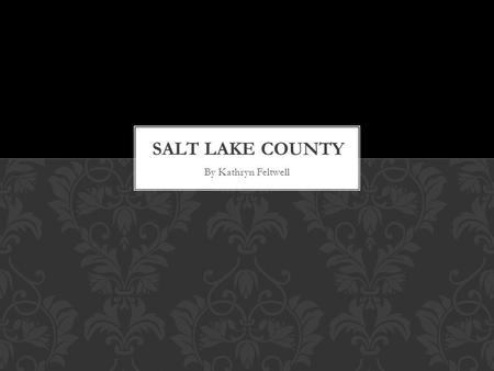 By Kathryn Feltwell. Salt Lake County is bordered on the east and west by mountains creating a valley. Part of the Great Salt Lake is included in the.