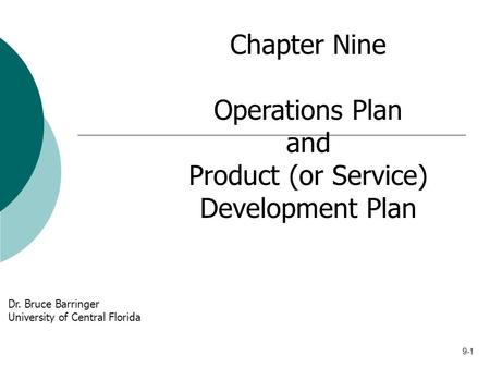 Product (or Service) Development Plan