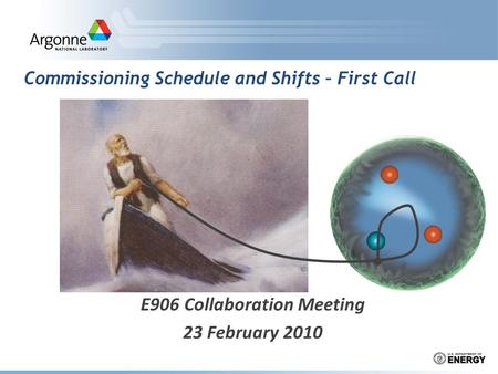 Commissioning Schedule and Shifts – First Call E906 Collaboration Meeting 23 February 2010.