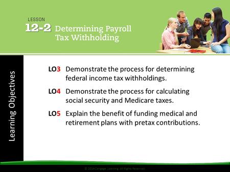 © 2014 Cengage Learning. All Rights Reserved. Learning Objectives © 2014 Cengage Learning. All Rights Reserved. LO3 Demonstrate the process for determining.