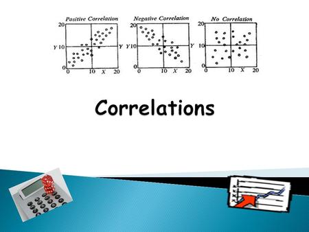  Write down as many terms/descriptors /evaluative points you can remember about Correlations  Definition of what a correlation is.  Description of.