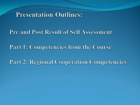 Topics Average Rating PrePost 1. Understanding the Need for Reform 2.014.23 2. Managing Publics Sector Reform 1.974.17 3. Sustaining Reform 1.784.06.