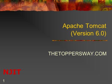 NJIT 1 Apache Tomcat (Version 6.0) THETOPPERSWAY.COM.