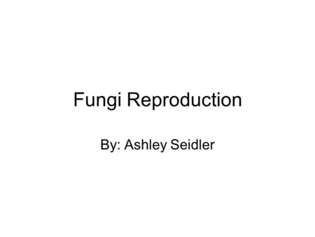 Fungi Reproduction By: Ashley Seidler. Phylum: Zygomycota Example Species: Rhizopus, Pilobus, Entomophthora Hyphae (1n) Fused Hyphae Plasmogamy Zygospore.