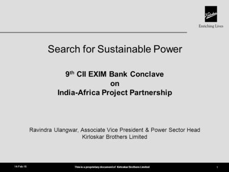 9th CII EXIM Bank Conclave India-Africa Project Partnership