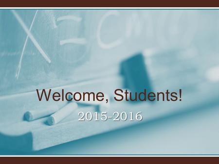 Welcome, Students! 2015-2016. Overview Guidance Department StaffGuidance Department Staff Role of School CounselorRole of School Counselor Why High School?Why.