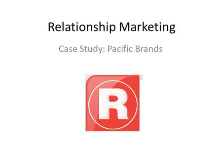 Relationship Marketing